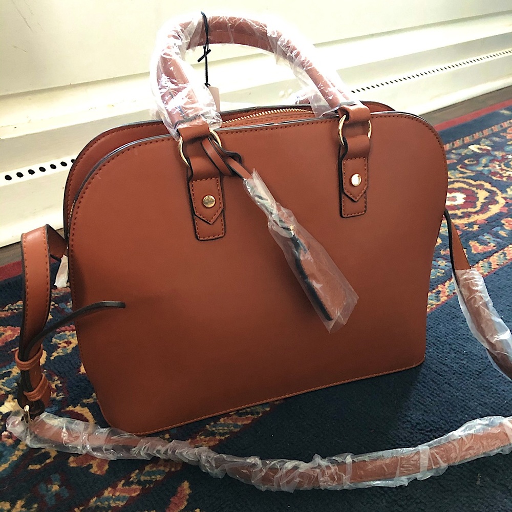 Gorgeous Camel Faux Leather Crossbody Bag